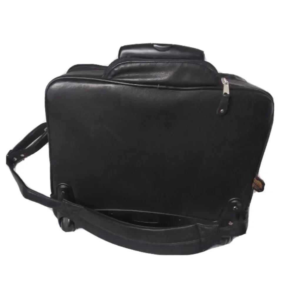 Canyon Outback Leather Rolling Laptop Briefcase Carry On~Surgical Info Sys. Logo